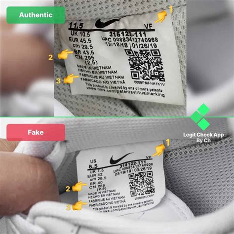 fake and real nike|nike legit check code.